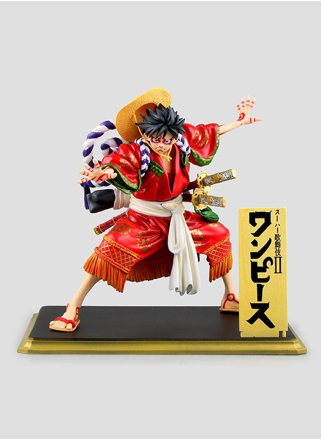 One Piece One Piece Luffy Action Figure Decorative Resin Sculpture Home Decor Statue, Art Figurine Home Ornament Decoration for Office, Living Room, Bedroom, Book Shelf, TV Cabinet, Desktop  - Image 1