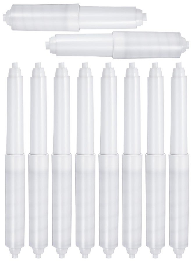 Hemobllo 40 Pcs Toilet Paper Holder Replacement Rod - Spring Loaded Toilet Paper Holder Roller Spindle Replacement Rod Plastic Toilet Paper Roller Replacement, White - Image 1