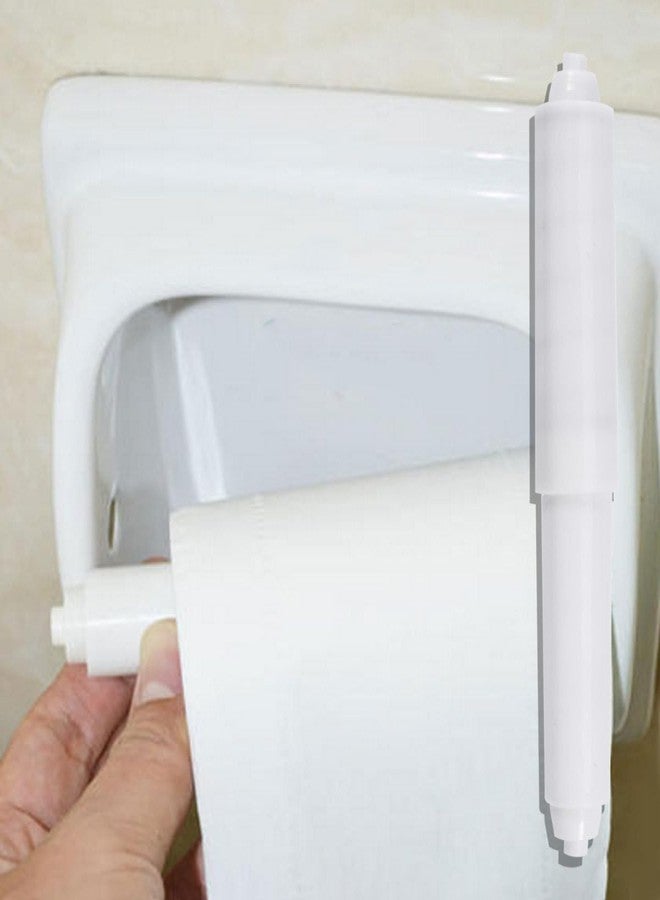 Hemobllo 40 Pcs Toilet Paper Holder Replacement Rod - Spring Loaded Toilet Paper Holder Roller Spindle Replacement Rod Plastic Toilet Paper Roller Replacement, White - Image 5