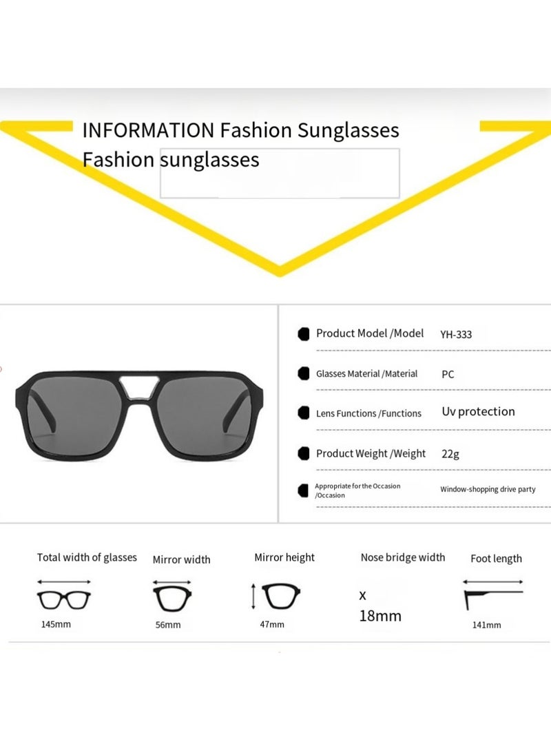 General Retro 70s Square Aviator Sunglasses Women Men Rectangular Sunglasses Flat Frame Fashion Sunglasses  - Image 4