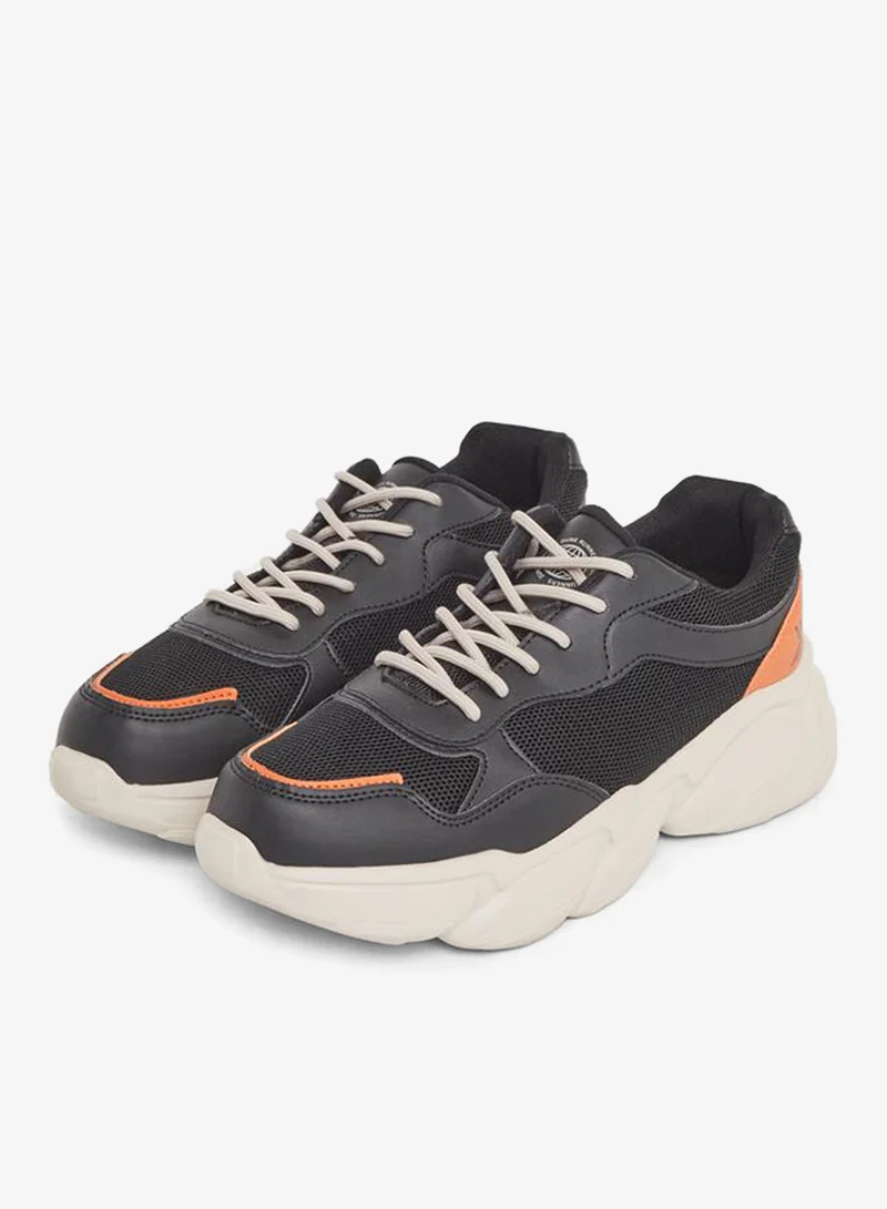 Styli Active Color Block Chunky Sole Lace Up Sneakers