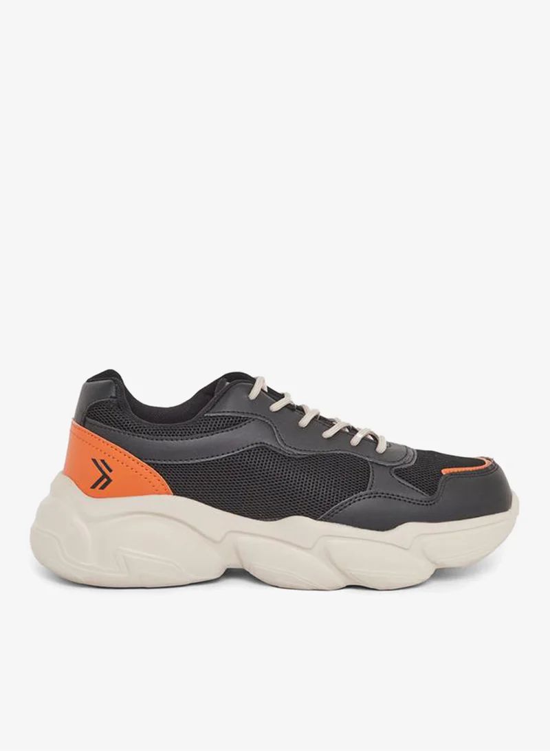 Styli Active Color Block Chunky Sole Lace Up Sneakers