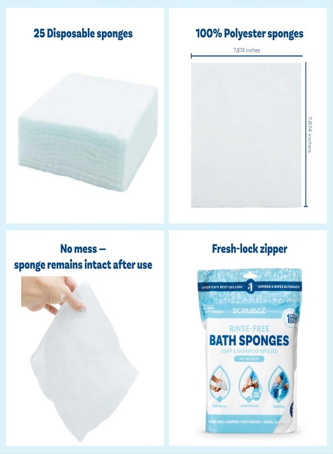 Scrubzz Disposable No Rinse Bathing Wipes - All-in-1 Single Use Shower Wipes, Simply Dampen, Lather, and Dry Without Shampoo or Rinsing (Lavender, 3-Pack) - Image 2