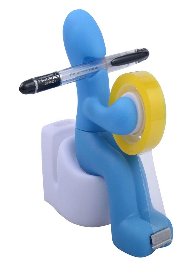 ONE250 Funny Office Gift – Butt Station Desk Organizer with Tape Dispenser, Pen Holder, Sticky Note Slot & Paper Clip Tray – Unique Gag Gift for Coworker, Boss, or Friends (Blue) - Image 3