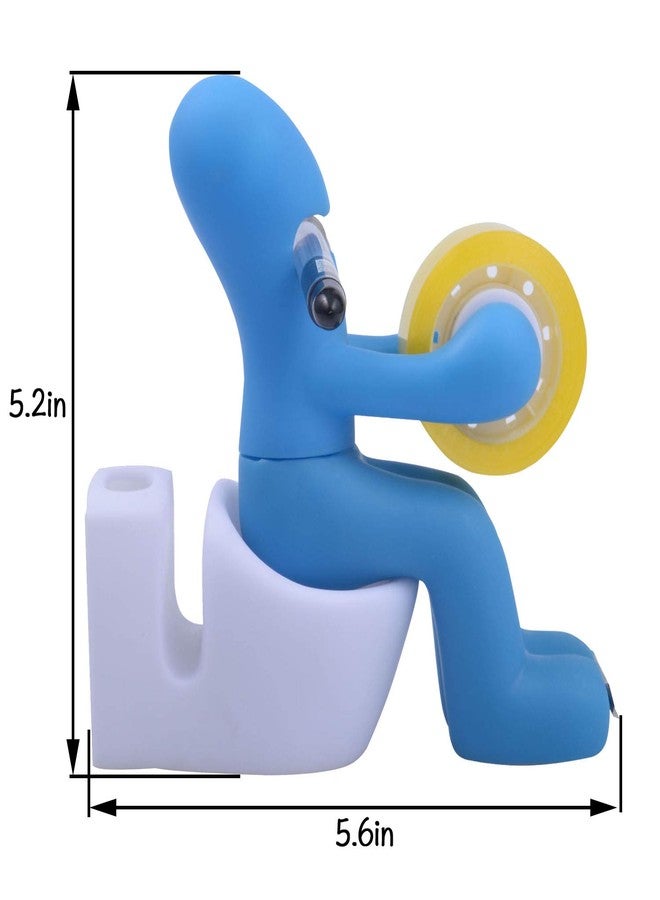 ONE250 Funny Office Gift – Butt Station Desk Organizer with Tape Dispenser, Pen Holder, Sticky Note Slot & Paper Clip Tray – Unique Gag Gift for Coworker, Boss, or Friends (Blue) - Image 2