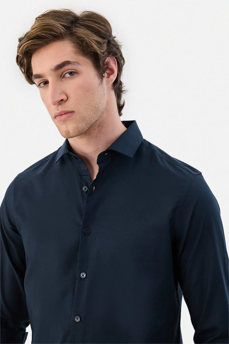 سنيتش 100% Cotton Slim Fit Shirt