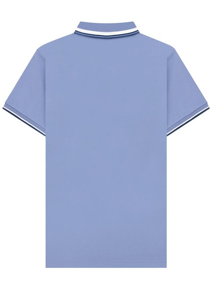 GIORDANO Men's Slim Fit Cotton Polo Shirt with Sailboat Embroidery  - Image 2