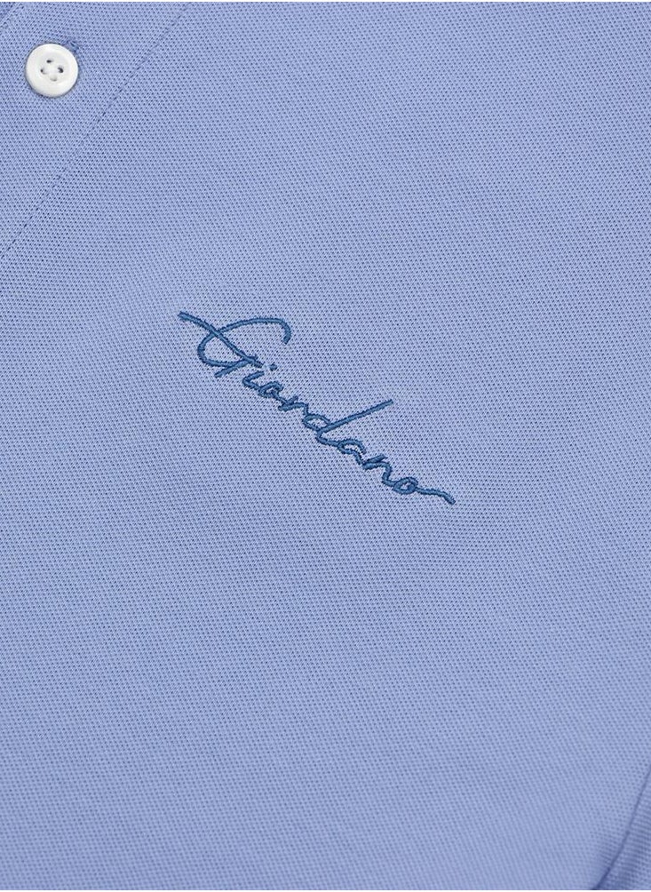 GIORDANO Men's Slim Fit Cotton Polo Shirt with Sailboat Embroidery  - Image 5