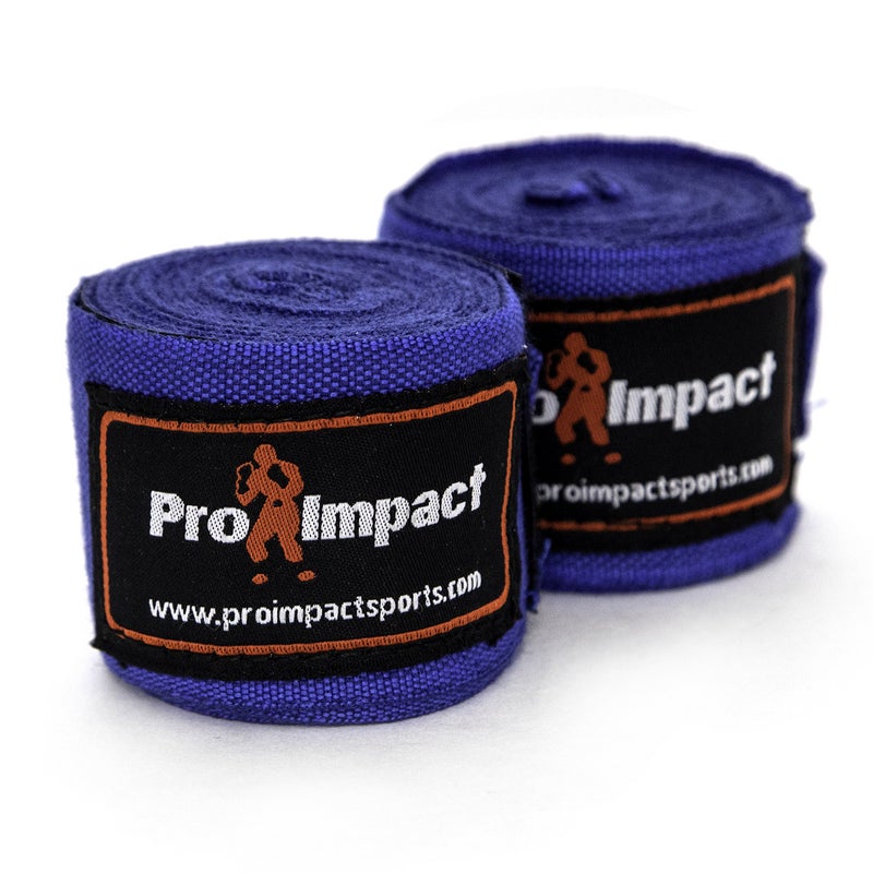 Pro Impact Mexican Style Hand Wraps Men Women – Performance Essentials MMA, Boxing, Muaythai, Kickboxing, Gym – Stretch Protection Support Accessories for Wrist Knuckles – 180 Inches - Image 1