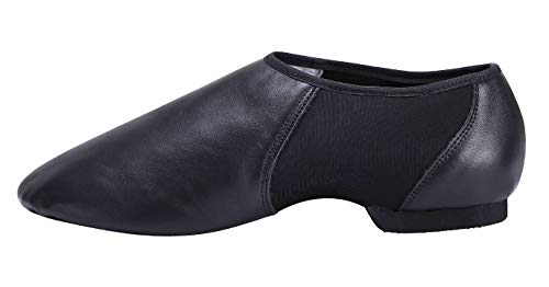 ARCLIBER Leather Slip On Jazz Shoe for Girls Boys (Little Child) Black 1M - Image 5