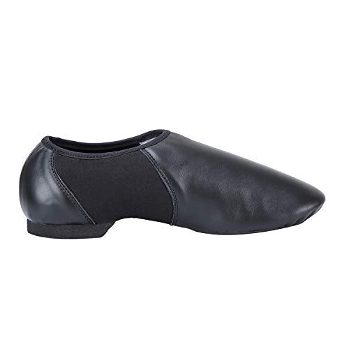 ARCLIBER Leather Slip On Jazz Shoe for Girls Boys (Little Child) Black 1M - Image 4