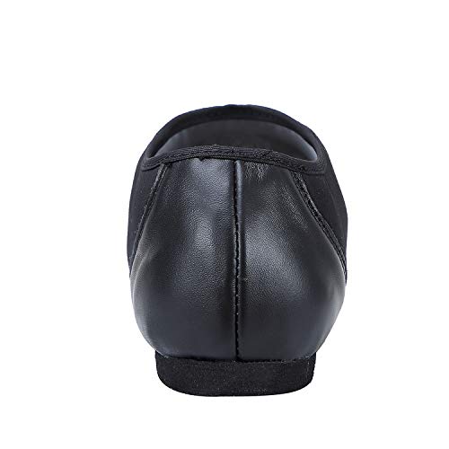 ARCLIBER Leather Slip On Jazz Shoe for Girls Boys (Little Child) Black 1M - Image 3