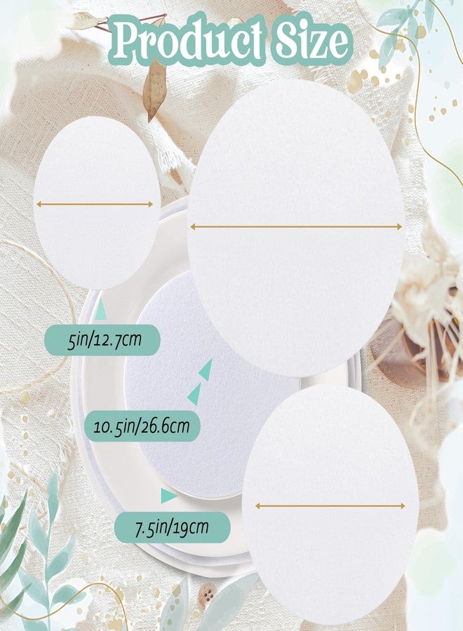 Cionyce 60 Pcs Felt Plate Dividers, Dinnerware Protection Pads 3 Different Size, Soft Thick Felt Plate Separators for China, Dish, Coffee Saucers Protecting(White) - Image 2