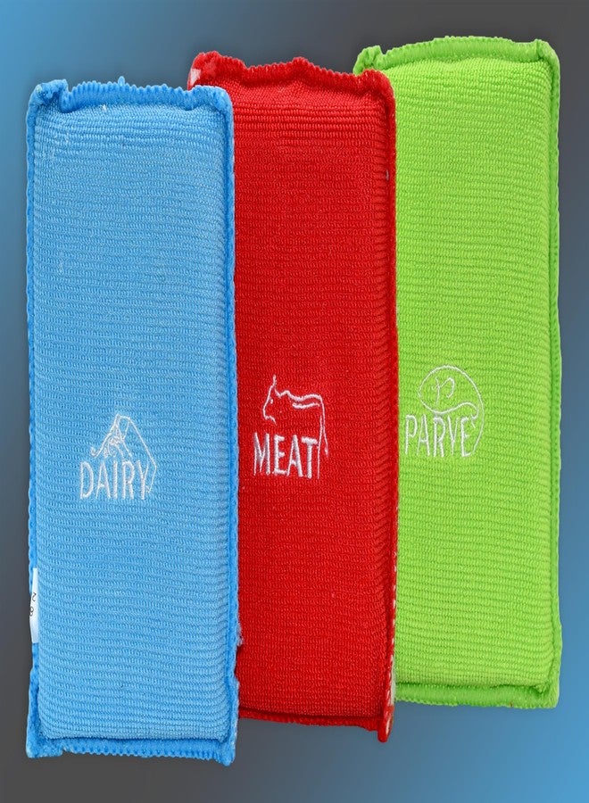 The Kosher Cook Dairy Blue Dishwashing Sponges - Heavy Duty Scouring Pad, Non Scratch Scrubber - Durable and Soft - Color Coded Home and Kitchen Accessories by The Kosher Cook - Image 5