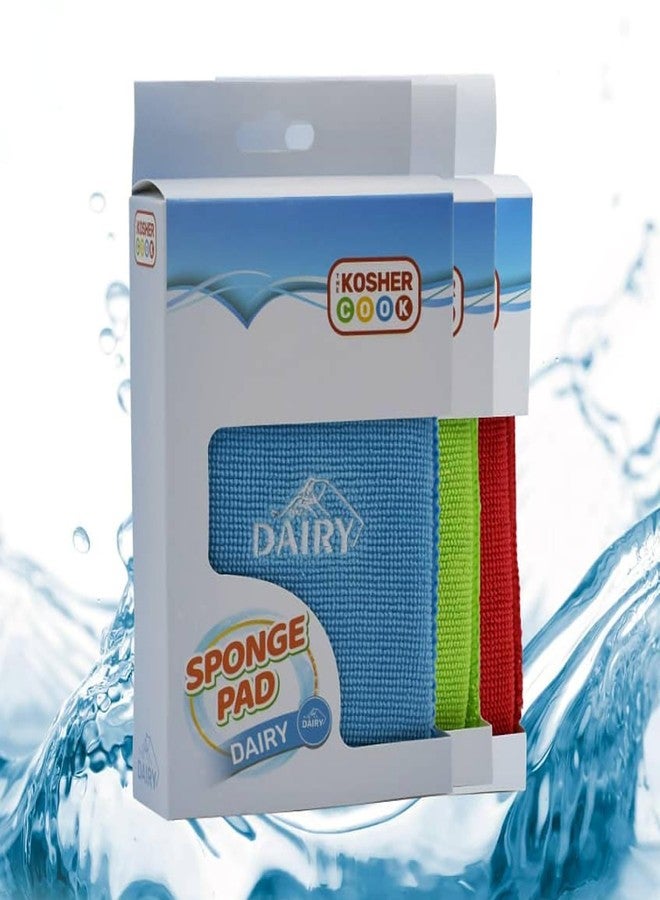 The Kosher Cook Dairy Blue Dishwashing Sponges - Heavy Duty Scouring Pad, Non Scratch Scrubber - Durable and Soft - Color Coded Home and Kitchen Accessories by The Kosher Cook - Image 4