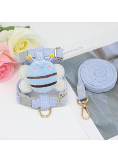 Cartoon Dog Harness and Leash Set Blue