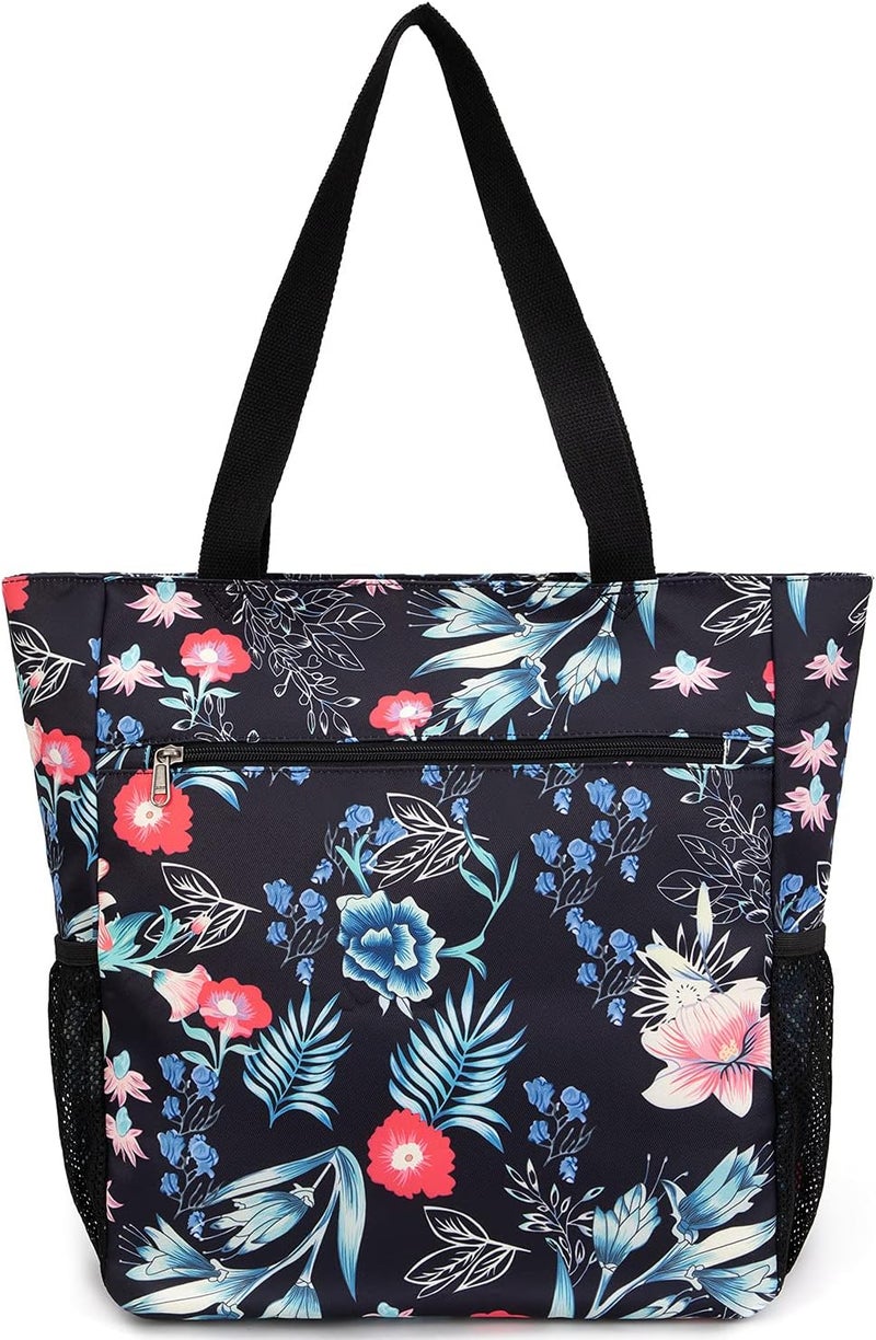 ETidy Large Capacity Foldable Tote Bag With Zipper Water-resistant SandproofWomen Beach Bag Handbag GymBag Travel ShoppingBag - Image 2
