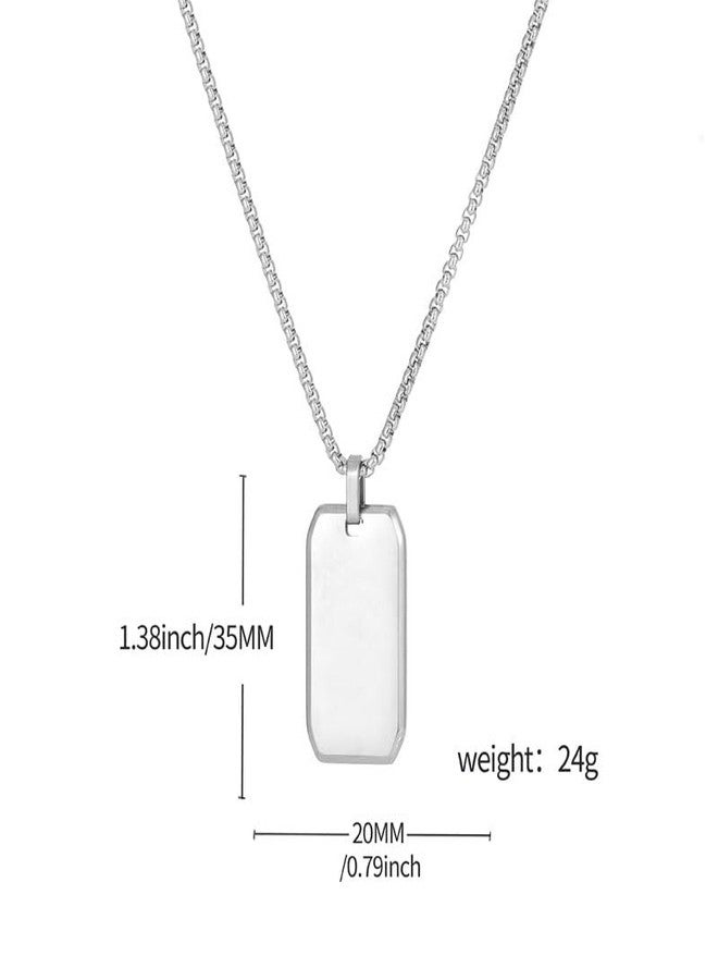 Mastyle® Stainless Steel Mirror-Finish Pendant Necklace Titanium Steel Chain for Unisex | Black - Image 4