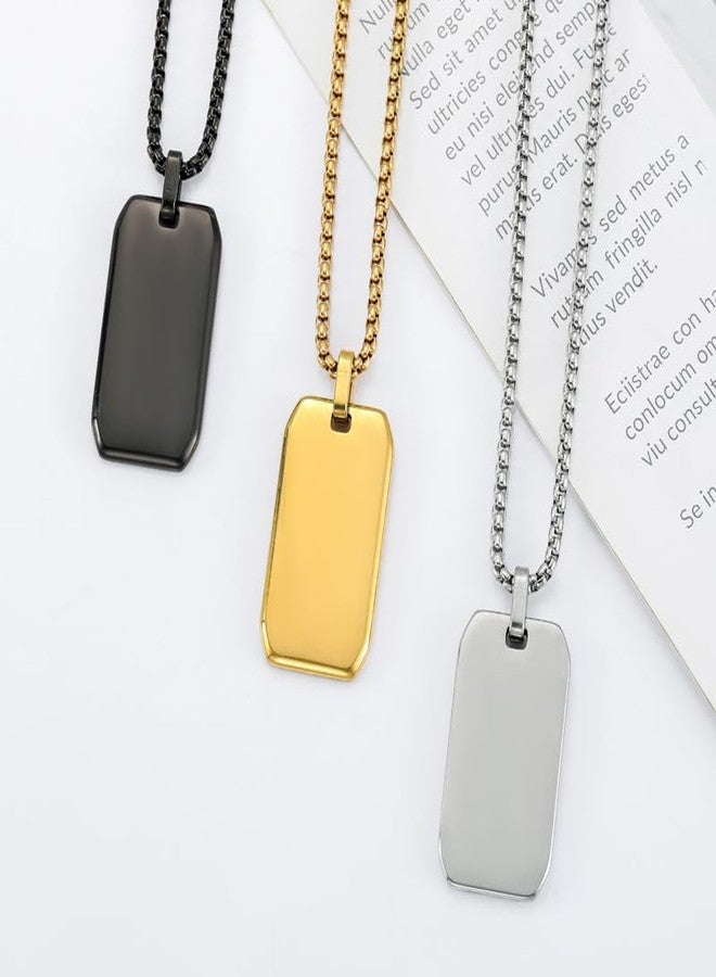 Mastyle® Stainless Steel Mirror-Finish Pendant Necklace Titanium Steel Chain for Unisex | Black - Image 5