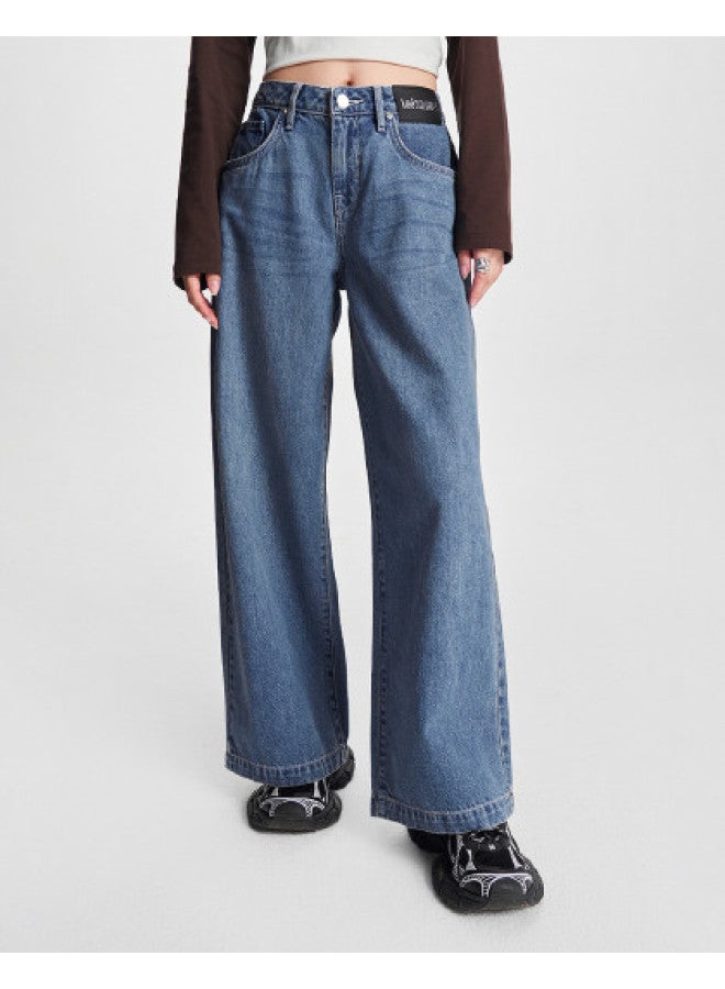 LEE 24 Early Spring Loose Straight Low-Waist Light Blue Women'S Wide-Leg Jeans Trend - Image 1