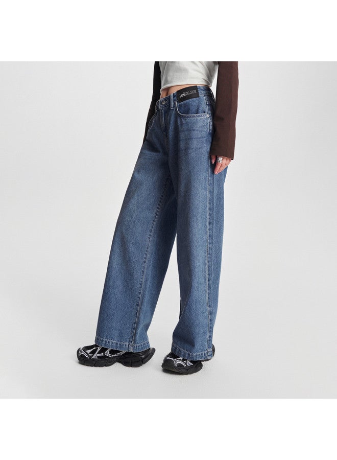 LEE 24 Early Spring Loose Straight Low-Waist Light Blue Women'S Wide-Leg Jeans Trend - Image 4