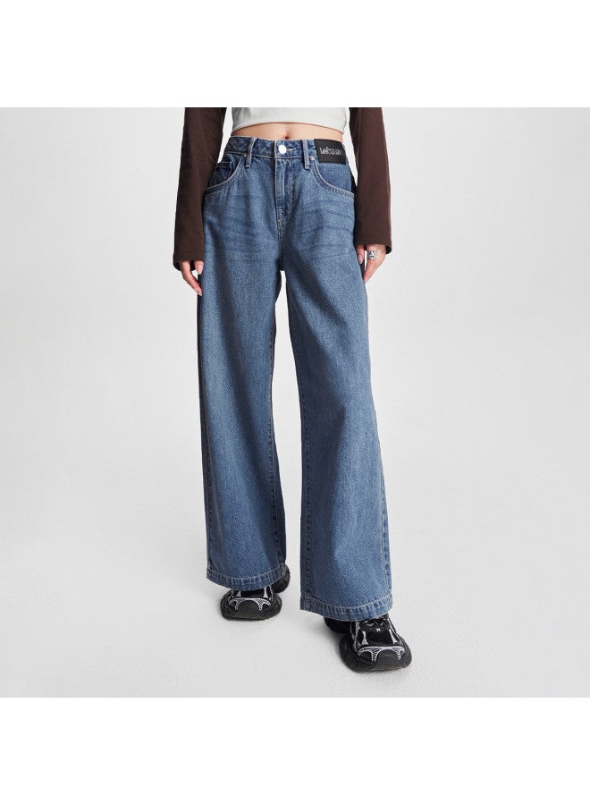 LEE 24 Early Spring Loose Straight Low-Waist Light Blue Women'S Wide-Leg Jeans Trend - Image 2