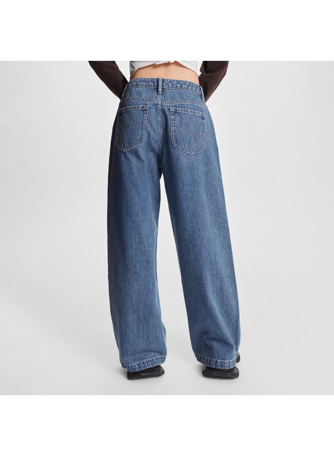 LEE 24 Early Spring Loose Straight Low-Waist Light Blue Women'S Wide-Leg Jeans Trend - Image 3