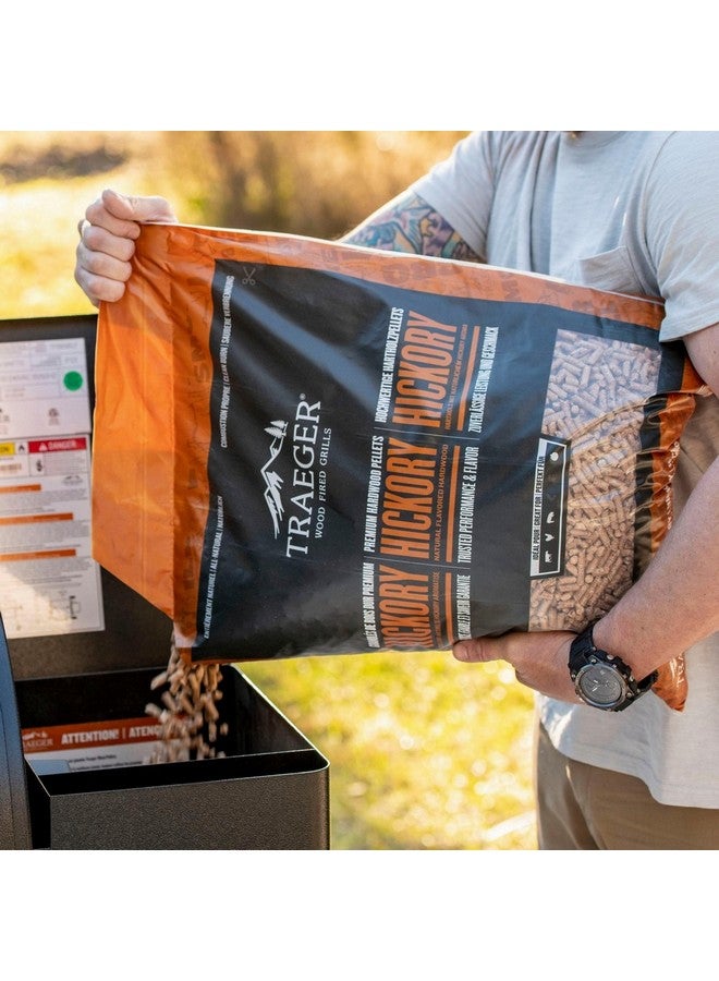 TRAEGER Premium Natural Flavored Hickory Hardwood Pellets Brown 9 kg PEL342 - Image 3
