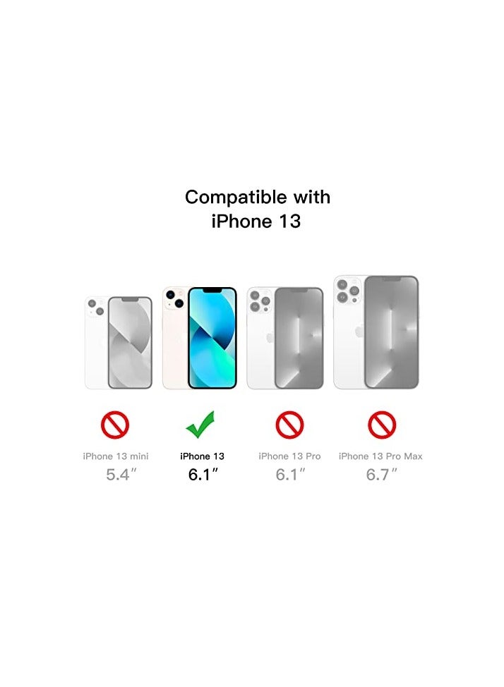 JETech Kickstand Case for iPhone 13, 6.1-Inch, Support Wireless Charging, Slim Shockproof Bumper Phone Cover, 3-Way Metal Stand (Clear) - Image 2