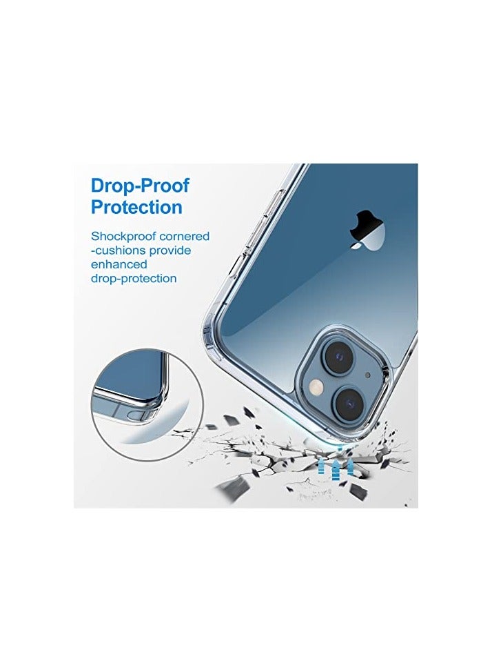 JETech Kickstand Case for iPhone 13, 6.1-Inch, Support Wireless Charging, Slim Shockproof Bumper Phone Cover, 3-Way Metal Stand (Clear) - Image 5