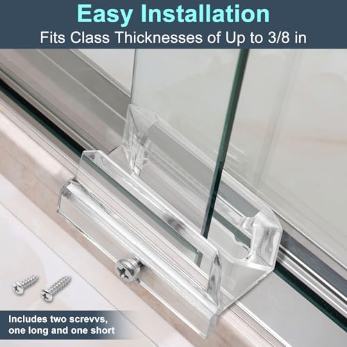 VYH Sliding Shower Door Bottom Guide for Sliding Shower Door (Top Hung) Shower Door Guide, 3/8 in Channels， Suitable for 3/8-inch Thick Shower Glass Doors， Shower Door Plastic Guide（1Pack） - Image 3