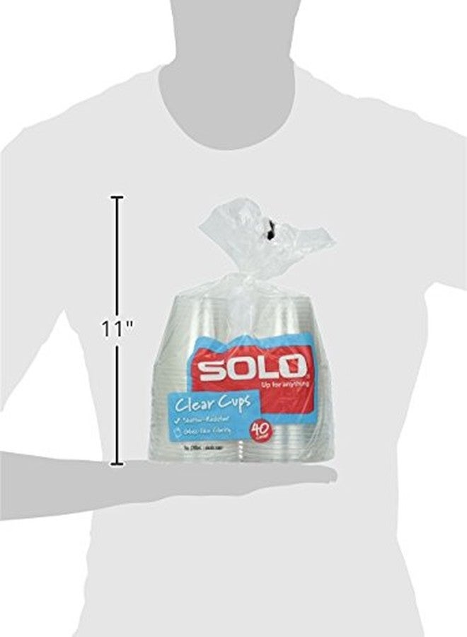 Solo Clear Plastic Cups, 9 oz, 40 ct - Image 4