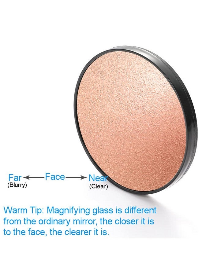 مولنسوير مرآة مكياج مكبرة مستديرة 10 مرات من قطعتين، مرآة سفر لتطبيق مكياج دقيق - Image 3