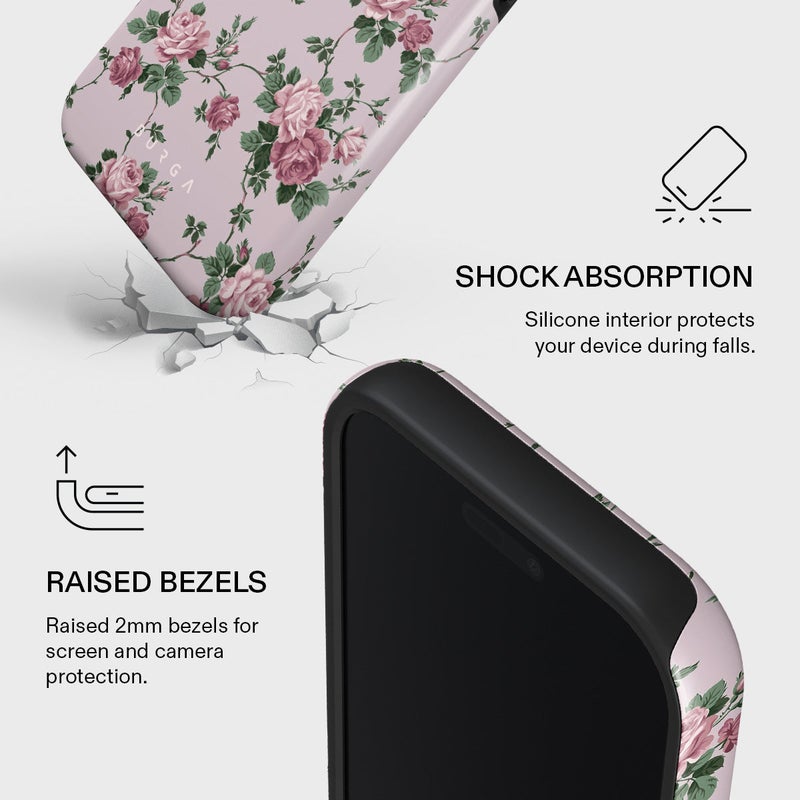 بورجا جراب بورجا آيفون  برو أليس بريميوم متوافق مع طبقة مزدوجة هجينة صلبة + حماية سيليكون - غطاء هاتف مقاوم للخدش والصدمات - Image 4