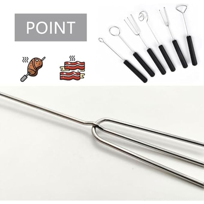 Unity Dipping Fork Set Chocolate Dipping Tool Stainless Steel Fondue Forks Cheese Fondue Forks Diy Baking Supplies For Handmade Chocolates Fondue Cheese 6 Pcs - Image 4