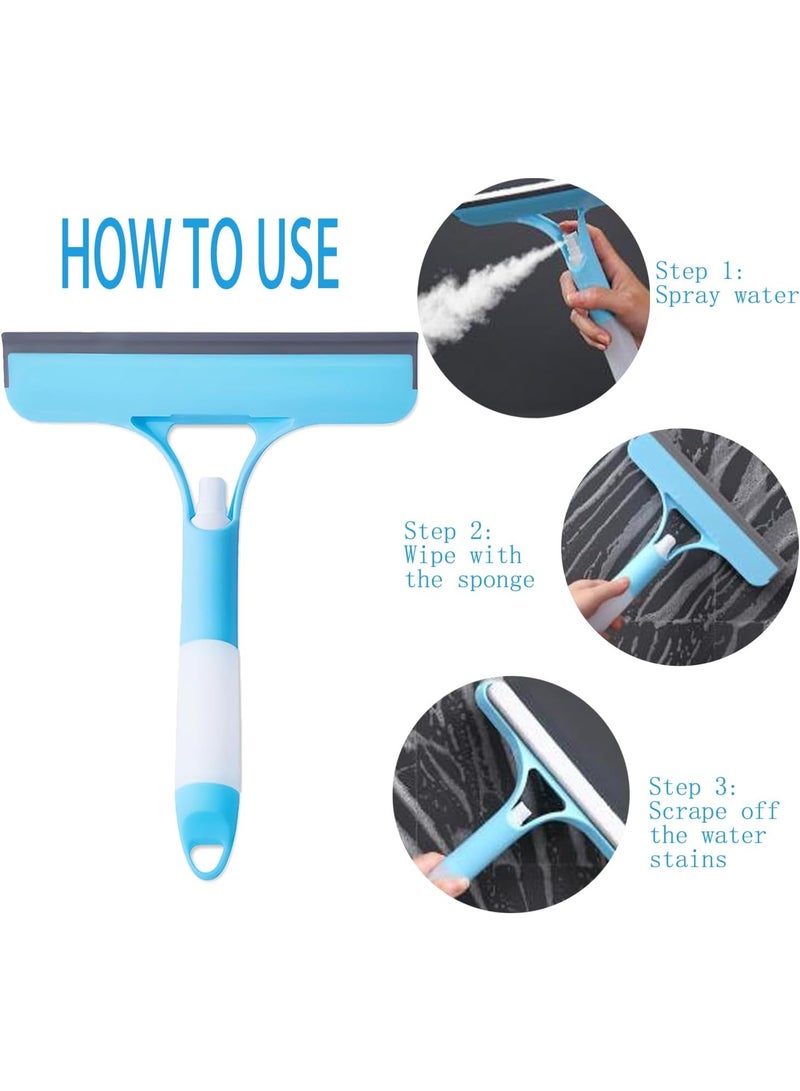 3 in 1 Spray Squeegee, 3 in 1 Window Cleaning Scraper, Window Squeegee with Spray, WindowSqueegee Cleaner Tool with SprayBottle for Glass, Flooring and Tiles, etc (Blue) - Image 3