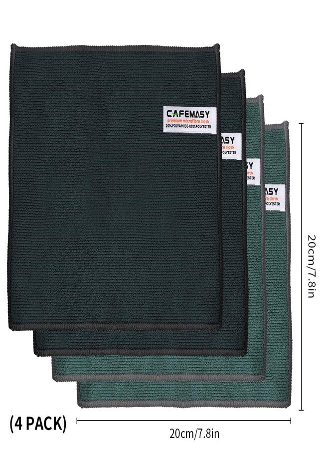 CAFEMASY Barista Towels Espresso Machine Accessories - 4 Pack Premium Absorbent Barista Cloth 8"x 8" Microfiber Coffee Machine Steam Wand Cleaning Rag Coffee Towel for Espresso Bar - Image 2