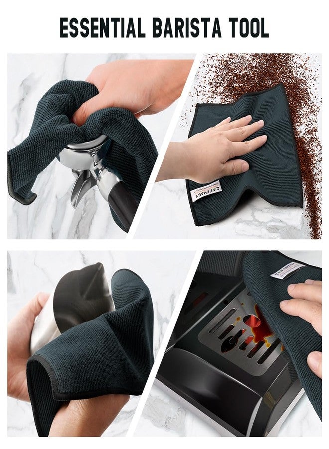 CAFEMASY Barista Towels Espresso Machine Accessories - 4 Pack Premium Absorbent Barista Cloth 8"x 8" Microfiber Coffee Machine Steam Wand Cleaning Rag Coffee Towel for Espresso Bar - Image 4