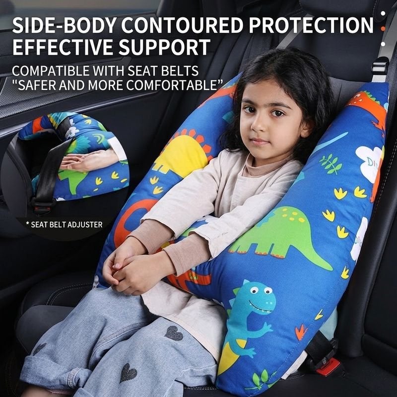Kids Car Headrest Pillow - Adjustable Shoulder Support for Rear Seat  Comfort - Image 3