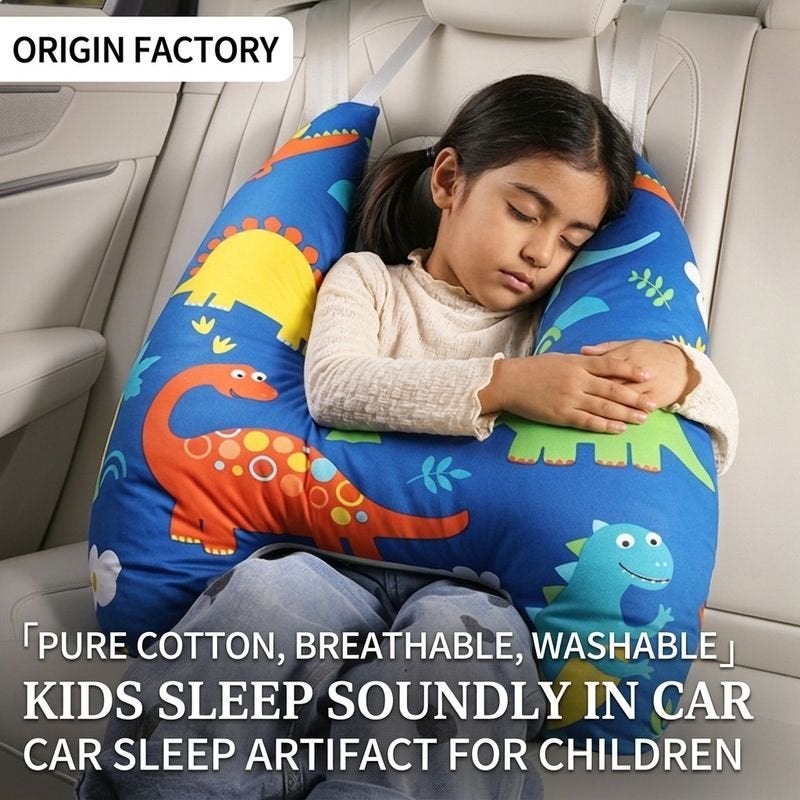 Kids Car Headrest Pillow - Adjustable Shoulder Support for Rear Seat  Comfort - Image 2