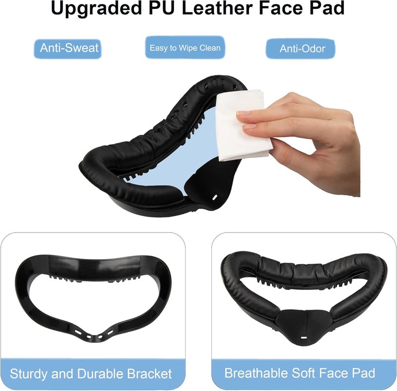 DTianSir VR Facial Interface for Oculus Quest 2,Removable Facial Interface Bracket,VR Accessories Set with Nose Pad,Foam Face Covers,Lens Cover - Image 5