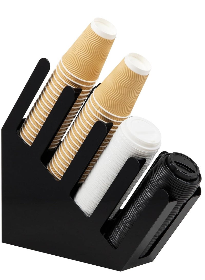 Generic Cup Holder Coffee Cup Holder Cup Storage Organizer Disposable Cup Holder Plastic Cup Stand for Kitchen Restaurants  - Image 1