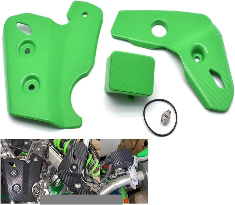 Green Frame Guard Protector Compatible with Kawasaki KLX250 KLX250S D Tracker X 1993 2020 - Image 2