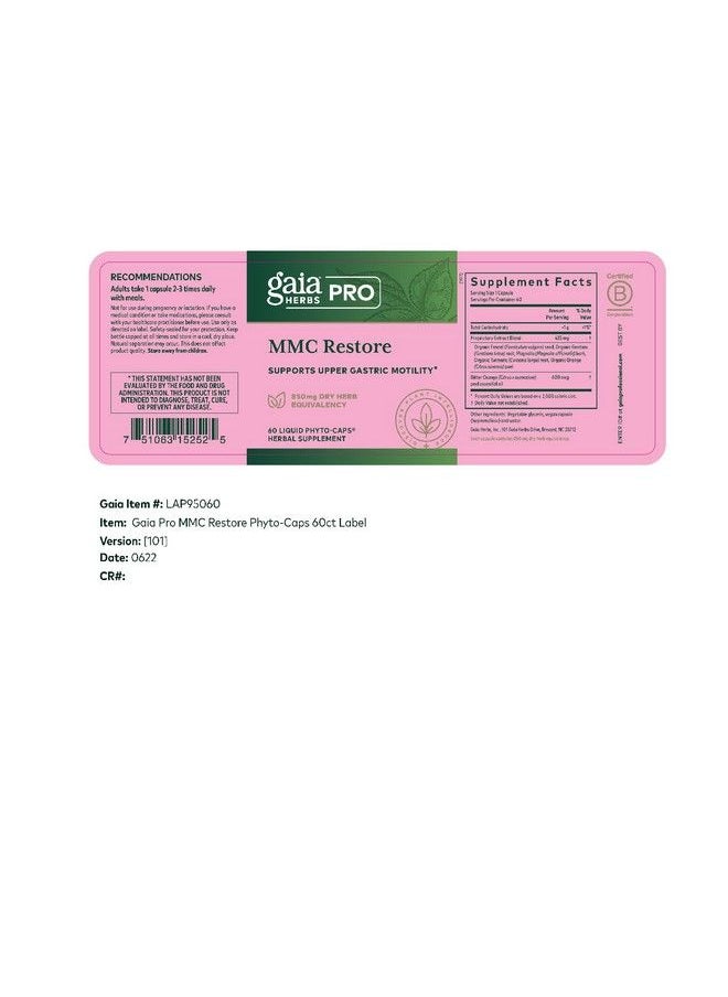Gaia Herbs - Gaia Pro Mmc Restore - Image 1