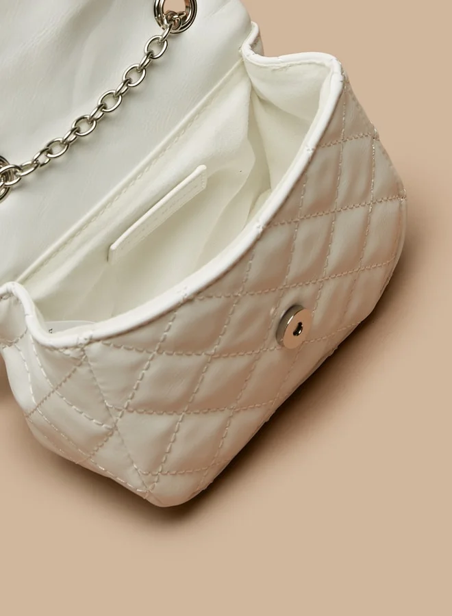 Flora Bella By Shoexpress Quilted Crossbody Bag
