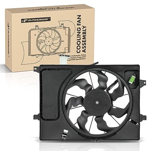 A-Premium APremium Engine Radiator Cooling Fan Assembly Compatible with Select Hyundai Kia Models Elantra 20112013 Forte 2014 Forte Koup 2014 Forte5 2014 Replace 25380A6100 25380A6200 - Image 1