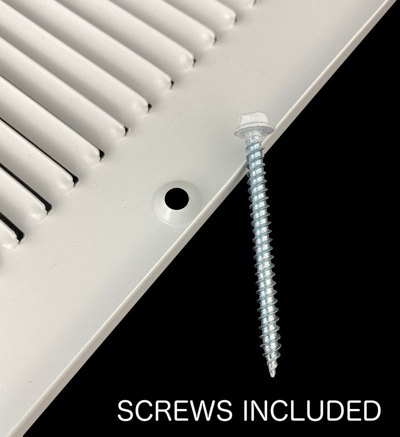 Handua Fits 12x12 Duct Opening | Steel Return Air Grille by Handua | Vent Cover Grill for Sidewall and Ceiling | White | HVAC Cold Air Intake Grille | Outer Dimensions: 13.75"W X 13.75"H - Image 4