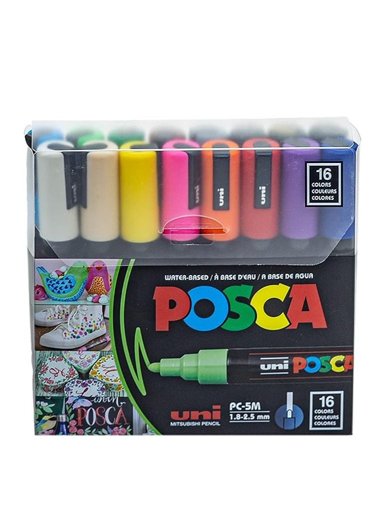 POSCA PC-5M BASIC 16CD - Image 1