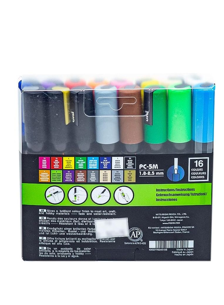 POSCA PC-5M BASIC 16CD - Image 2