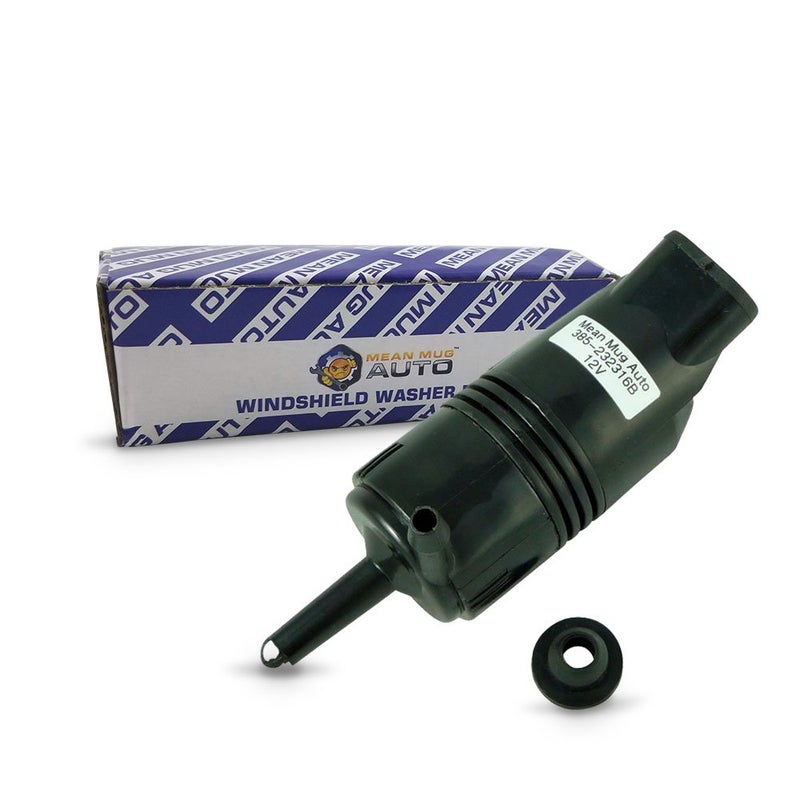 Mean Mug Auto 385232316B Windshield Washer Pump Rear wGrommet Compatible with Chevrolet Chevy Buick GMC Cadillac Pontiac Replaces OEM 89001126 22127573 22087136 22054177